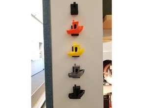 3d benchy wall mount display printing tests 3dbenchy stand 3d print model - Mito3D