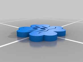 Synchronschwimmen vier-leaf clover Schlüsselbund Kunst 3d print model - Mito3D