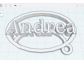 andrea name tag keychains 3d print model - Mito3D