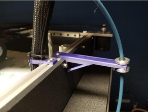 railcore ii filament feed tube holder bowden coupler 3d printer parts 3d print model - Mito3D