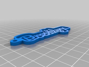 brooklynn key chain keychains customized 3d print model - Mito3D