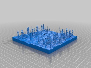 hermoso paisaje las esculturas La impresión en 3d lago 3d print model - Mito3D