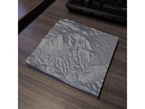 pikes peak international hill climb terrain section models cartography earth map mountain ppihc topography 3d print model - Mito3D