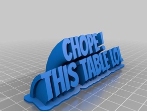 chope office customized 3d print model - Mito3D