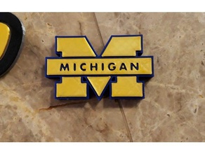 logo signs logos michigan wolverines uofm 3d print model - Mito3D