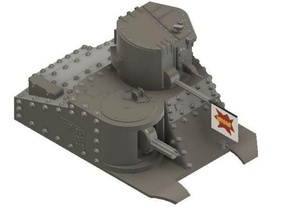guerra mundial toon lee-san cdl vehículos modelo a escala tanque 3d print model - Mito3D