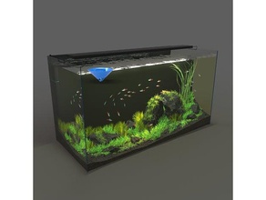 fish food dispenser v8 pets aquarium holder 3d print model - Mito3D