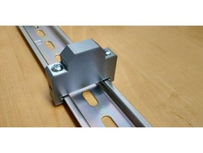 din rail end block normal screws parts dinrail hutschiene 3d print model - Mito3D