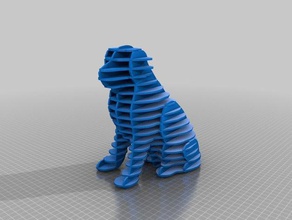 lasercut cane animali taglio laser 3d print model - Mito3D