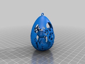 uovo di pasqua ed 1 arredamento la decorazione coniglietto pasquale design osterei ostereier osterhase ostern 3d print model - Mito3D