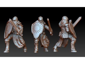 paladin persone dnd fantasia santo umana in miniatura da tavolo warhammer guerriero 3d print model - Mito3D