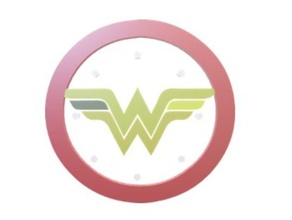 wonderwoman logo 3d printing 3d print model - Mito3D