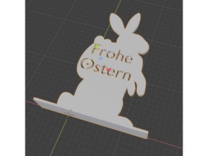 frohe ostern 2d Kunst 3d print model - Mito3D