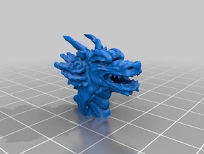 chinesischer Drache-Kopf Kreaturen Drachen 3d print model - Mito3D