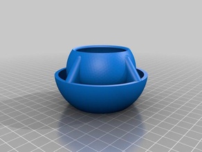 globe desk planter flower pot qrome outdoor garden 3d print model - Mito3D
