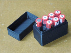 caixa de bateria 18650 desprotegido baterias eletrônica armazenamento 3d print model - Mito3D
