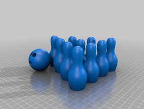 bowling set games 3d print model - Mito3D