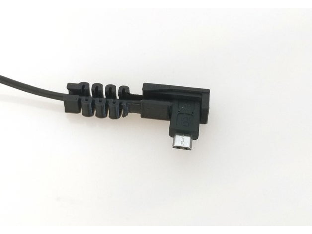 90 derece kablo koruyucu mobil telefon bağlantı micro usb 3D print model - Mito3D