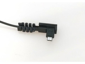 90 grados protector del cable móvil teléfono de ahorro microusb micro usb 3d print model - Mito3D