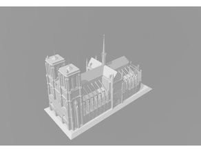 notre dame paris Gebäude Strukturen 3d print model - Mito3D