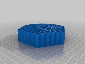 hexagonal pen holder cell radius 5 hex organization customized 3d print model - Mito3D