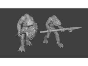 kua-toa fishman miniatures les créatures jeu de plateau le mdn miniature rois la guerre koe rpg dessus table wargame warhammer 3d print model - Mito3D
