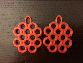torus pattern earrings 3d print model - Mito3D