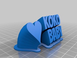 koko baby office angepasst 3d print model - Mito3D