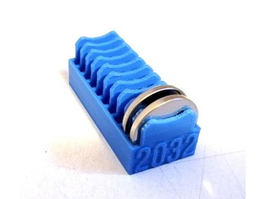 cr2032 Knopfzelle Halter Container batteriefach Münze Inhaber batterie cr2032-Batterie knopfzelle 3d print model - Mito3D