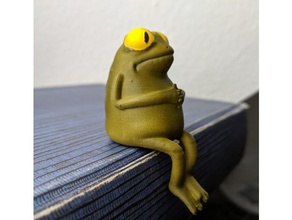schwerm&uumltiger mittwochsfrosch sculture animale figurina rana meme mercoledì 3d print model - Mito3D