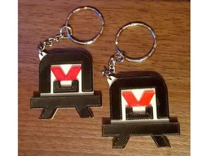 angryman Anahtarlık keyfob çanta cazibesi kızgın adam tasarımcılar Cumhuriyeti anahtar zinciri halkası retro oyun 3d print model - Mito3D