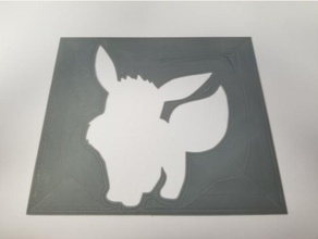 eevee stencil opera d'arte di pokemon strumenti 3d print model - Mito3D