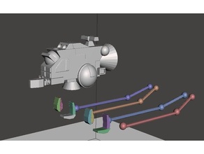 robotech onu espacial pesquisador sfv busca resgatar a ciência controle de danos objetivo marcador jogos rdf rrt nave as forças da wargame 3d print model - Mito3D