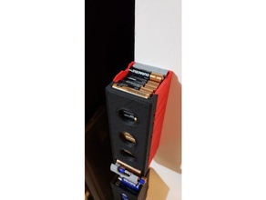 pile aaa distributeur de 45 batteries capacité doigt d'accès si coincé l'organisation la batterie 3d print model - Mito3D