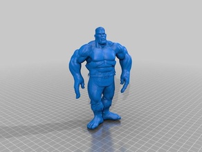muscle male hq people big 3d print model - Mito3D