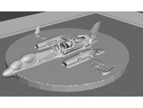 robotech un-spacy cats eye recon Trümmer Ziel-marker Spiele Flugzeug Absturz rdf rrt un-Truppen wargame 3d print model - Mito3D
