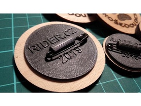 badge safety pin holder coins badges 3d print model - Mito3D