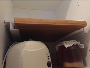 under shelf cutting board holder kitchen dining 3d print model - Mito3D