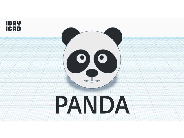 1jour 1cad panda animaux 1day1cad mignon 3D print model - Mito3D