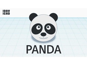 1 ° giorno 1cad panda animali 1day1cad carino 3d print model - Mito3D