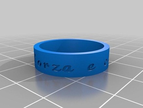 forza coraggio los anillos personalizado 3d print model - Mito3D