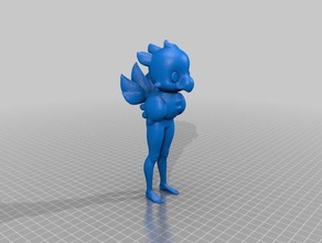 leggy chocobo creatures bird ffxiv final fantasy gaming kirby legs 3d print model - Mito3D