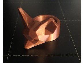 low poly fox slide acessórios 3d print model - Mito3D