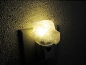 cubone skull nightlight decor led night light pokemon go 3d print model - Mito3D
