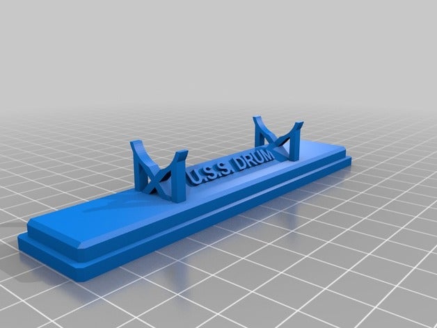 uss drum stand sculture personalizzato 3D print model - Mito3D