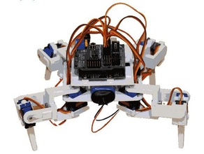 sp8 örümcek 3d baskı 8 servo bot arduino tahrik ır contolled robot 3d print model - Mito3D