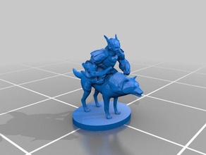 goblins wolf archer - Spielzeug Spiele 28 32mm Bogenschützen dnd mini miniaturen minis pathfinde pathfinder 3d print model - Mito3D