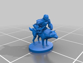 halflings wolf archer toys games 28mm 32mm archers attacker dnd halfing mini miniatures pathifnder 3d print model - Mito3D