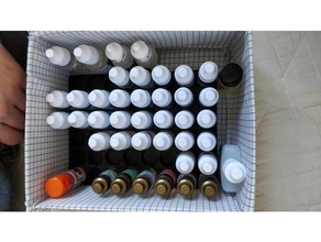 e-liquid 10ml flavour bottle organizer organization 3d print model - Mito3D