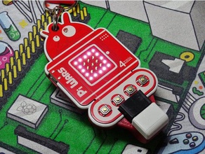 battery backpack piwars badge electronics holder 3d print model - Mito3D